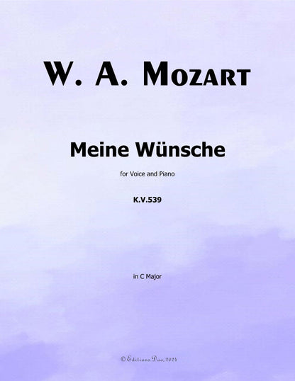 Meine wunsche, by W. A. Mozart
