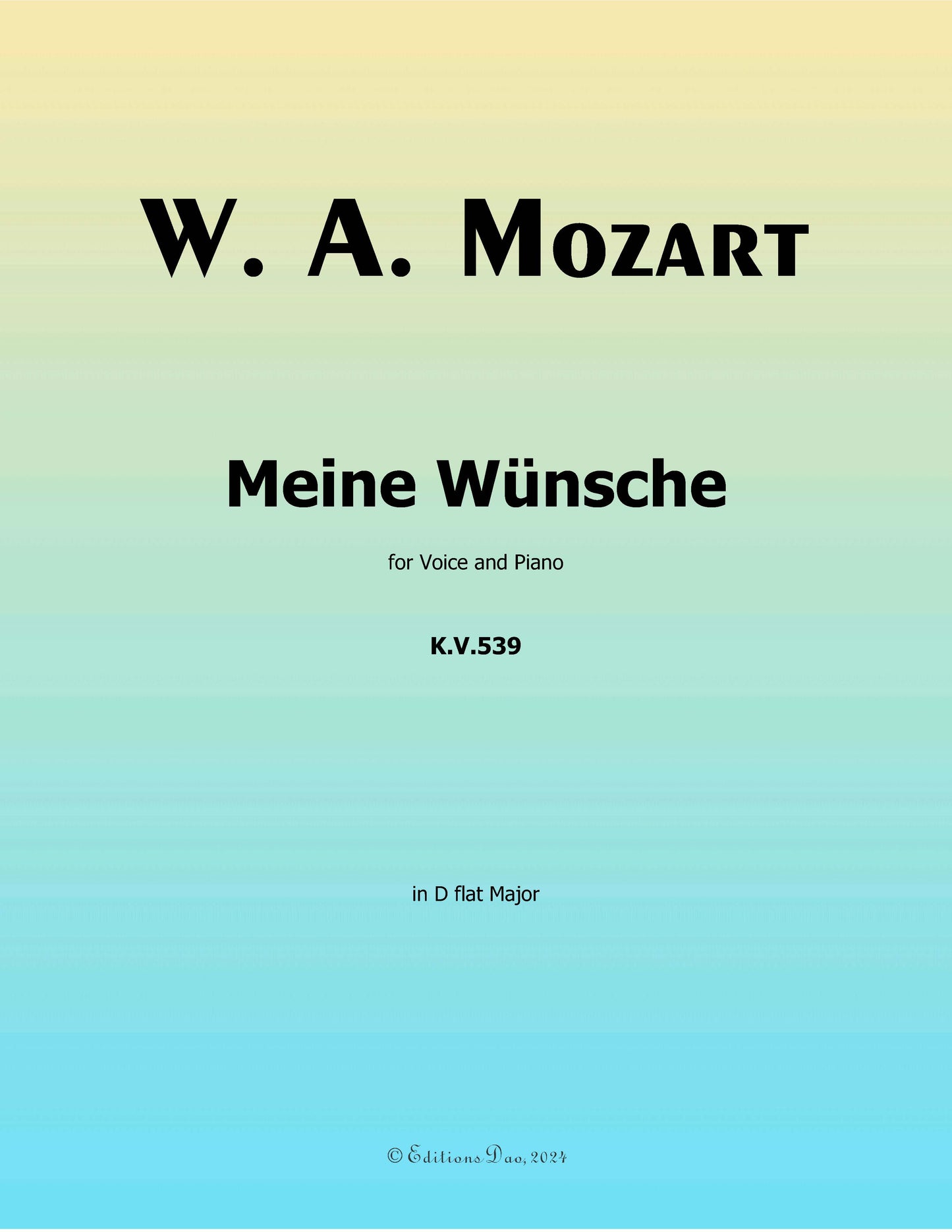 Meine wunsche, by W. A. Mozart
