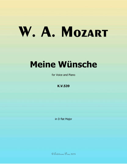 Meine wunsche, by W. A. Mozart