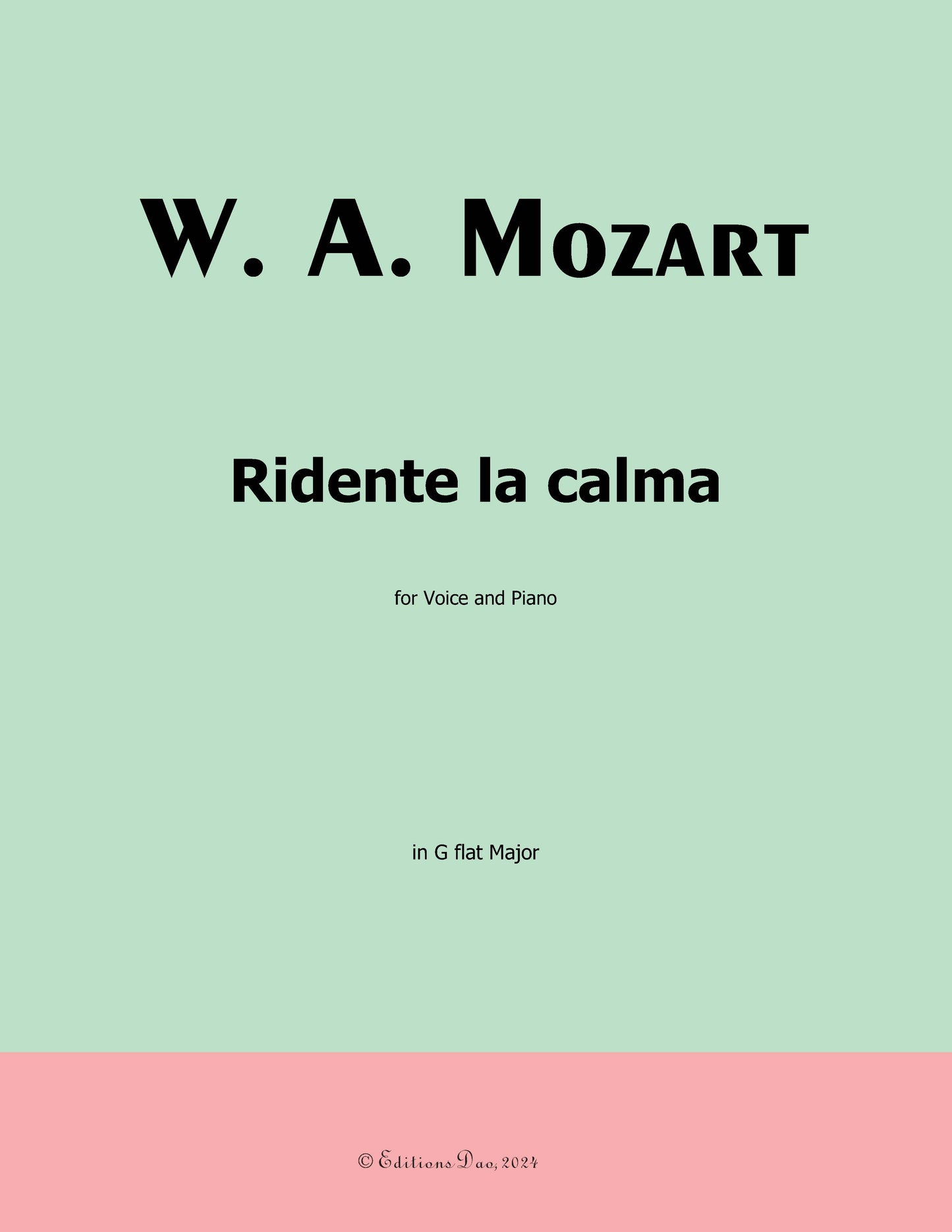 Ridente la calma,by W. A. Mozart