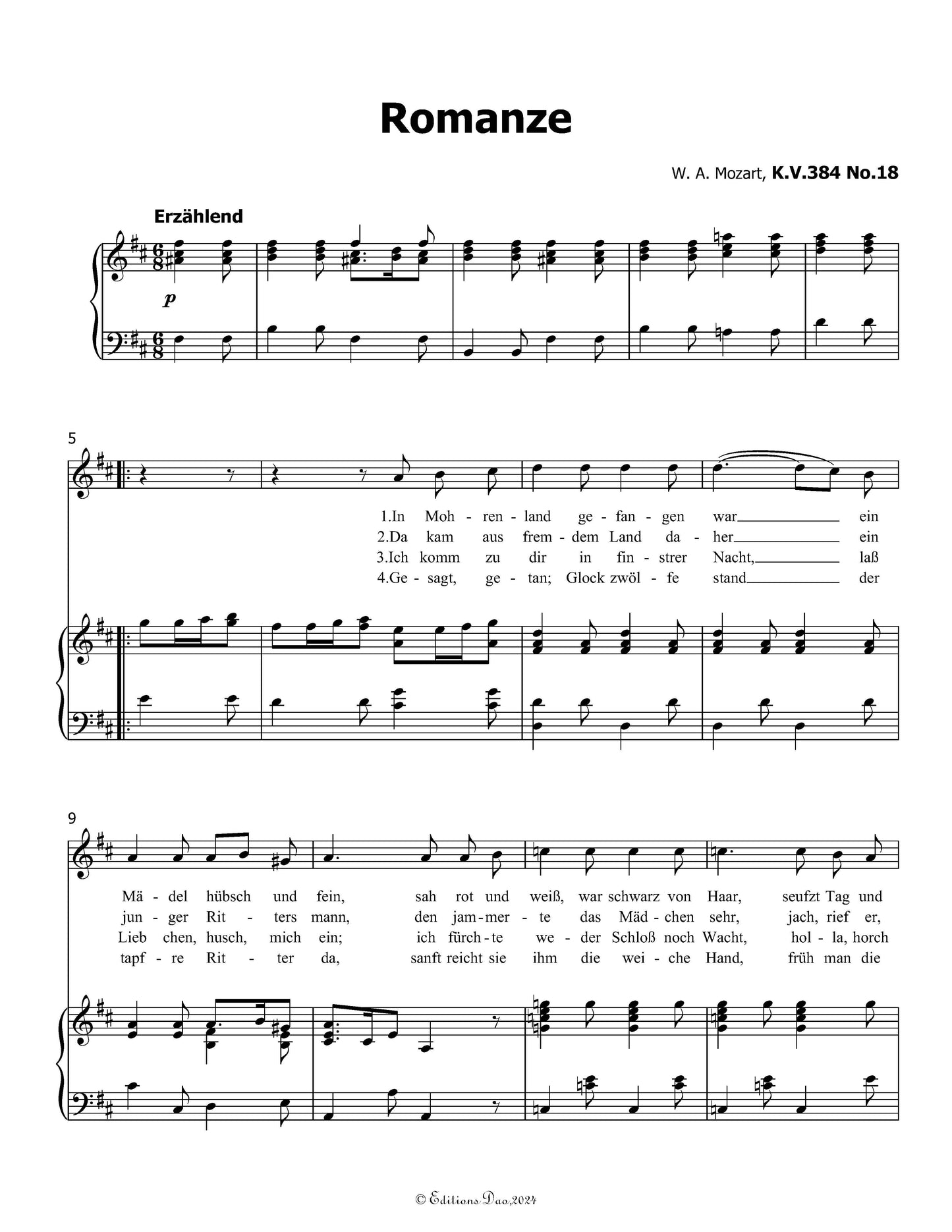 Romanze, by W. A. Mozart