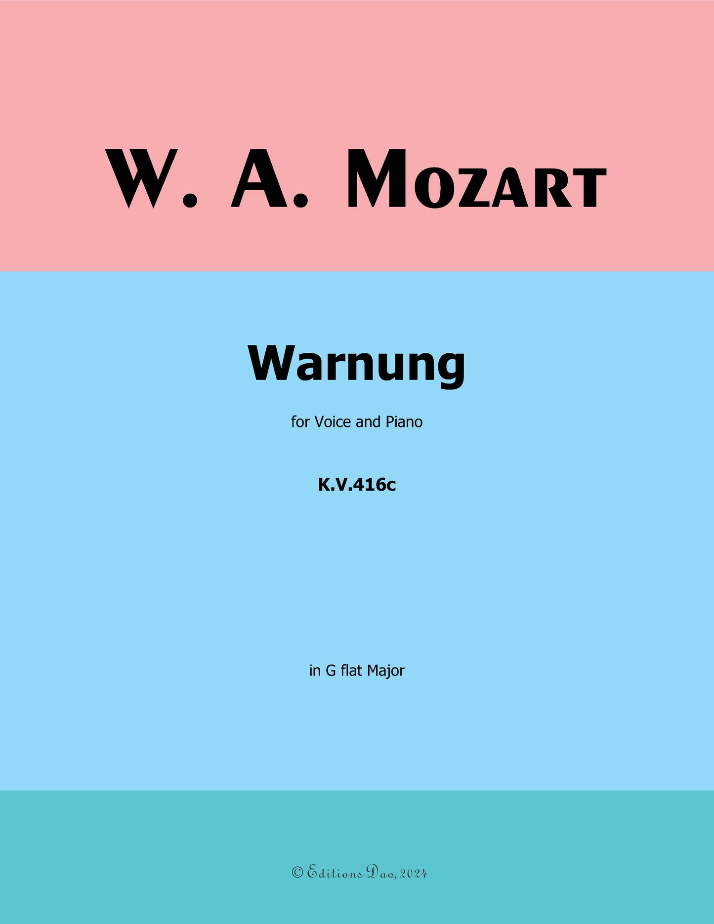 Warnung, by W. A. Mozart
