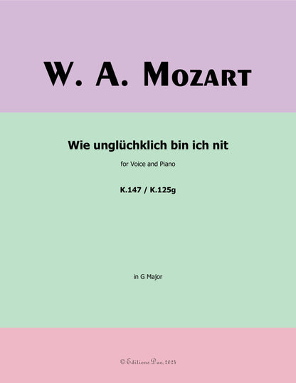 Wie ungluchklich bin ich nit, by W. A. Mozart