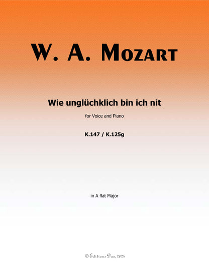 Wie ungluchklich bin ich nit, by W. A. Mozart