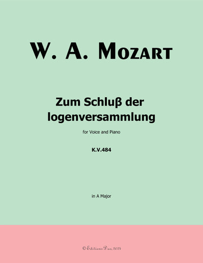 Zum Schluβ der logenversammlung, by W. A. Mozart