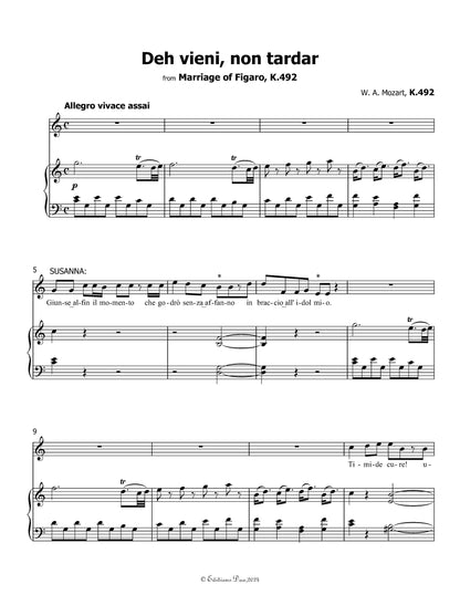 Deh vieni,non tardar,by W. A. Mozart