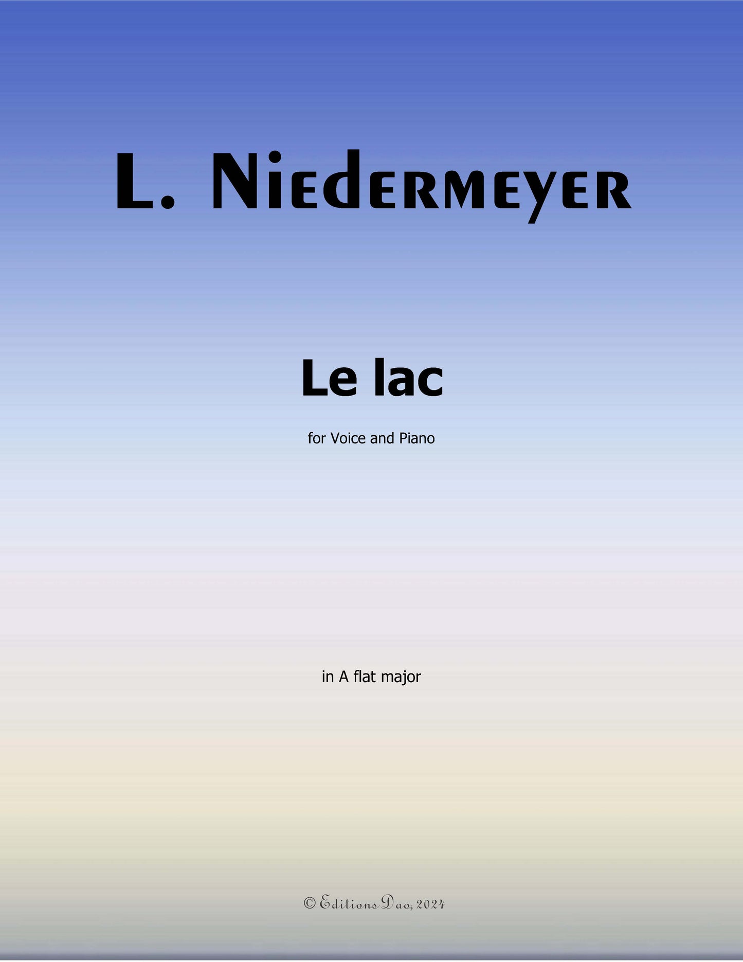 Le lac, by Niedermeyer