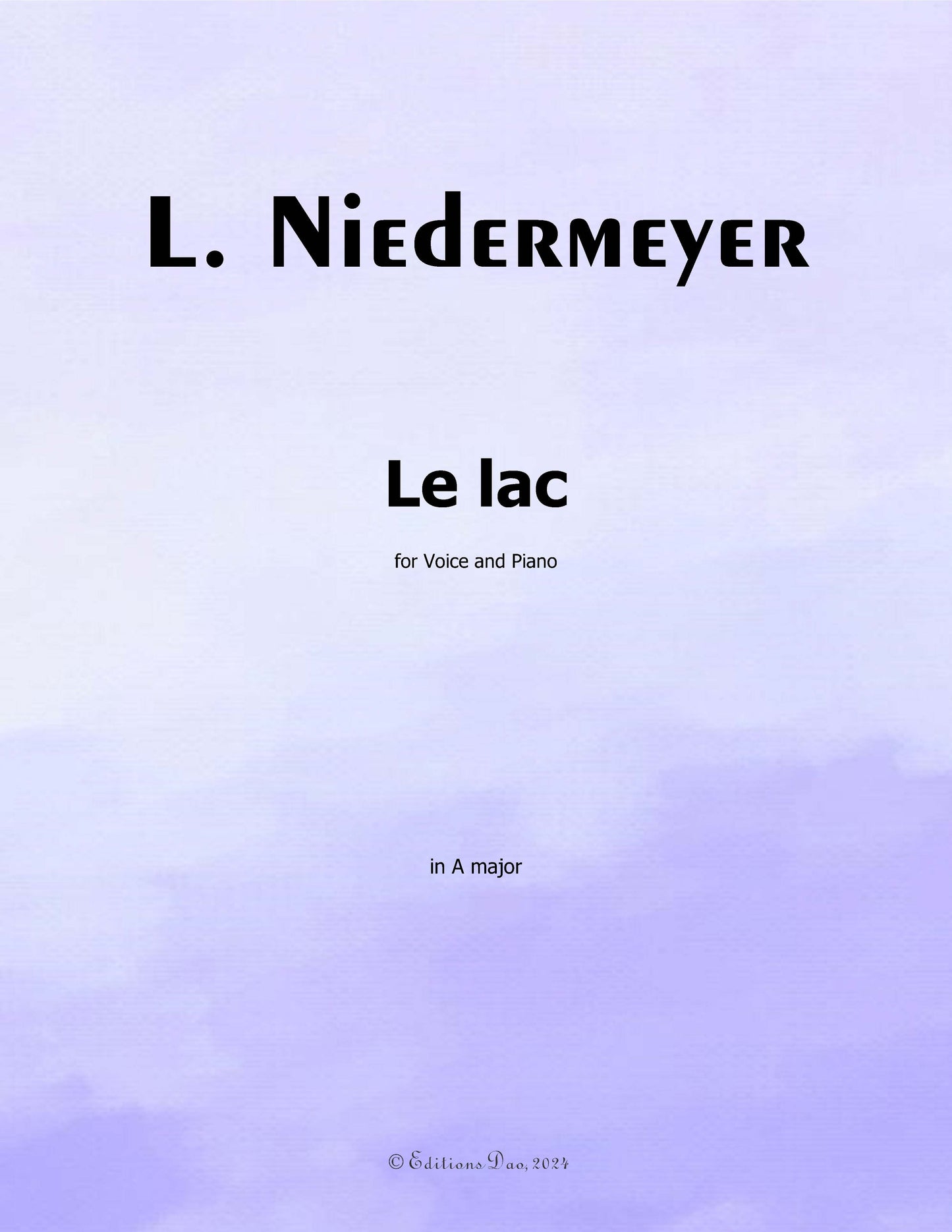 Le lac, by Niedermeyer