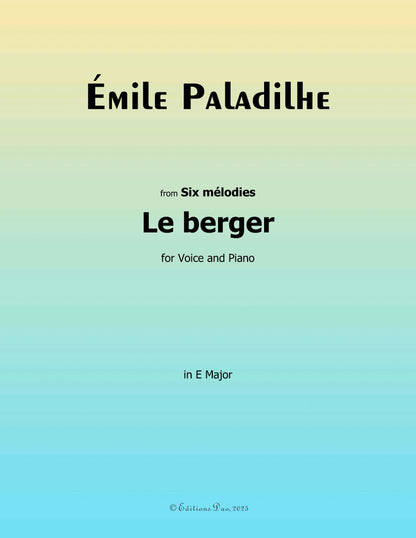 Joli berger, by Paladilhe