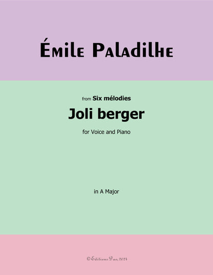 Joli berger, by Paladilhe