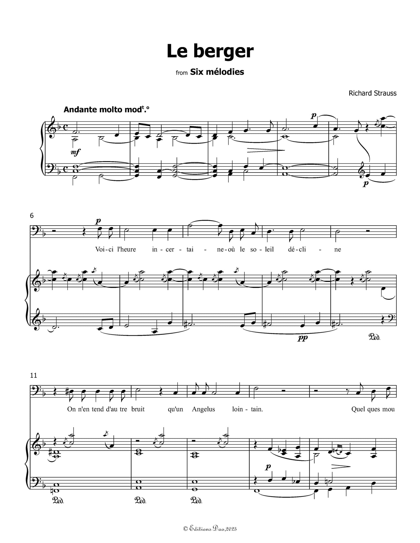 Le berger, by Paladilhe