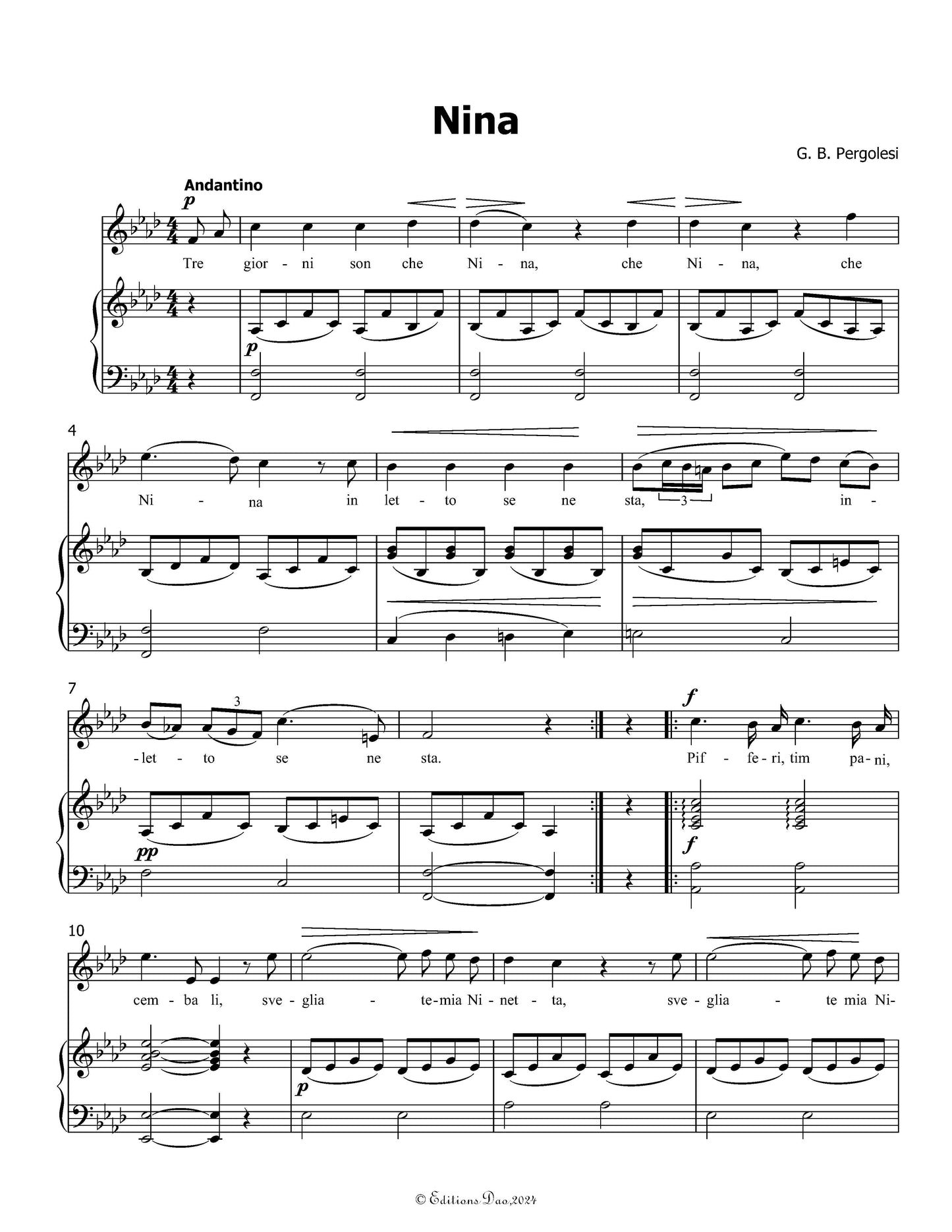 Nina,by Pergolesi