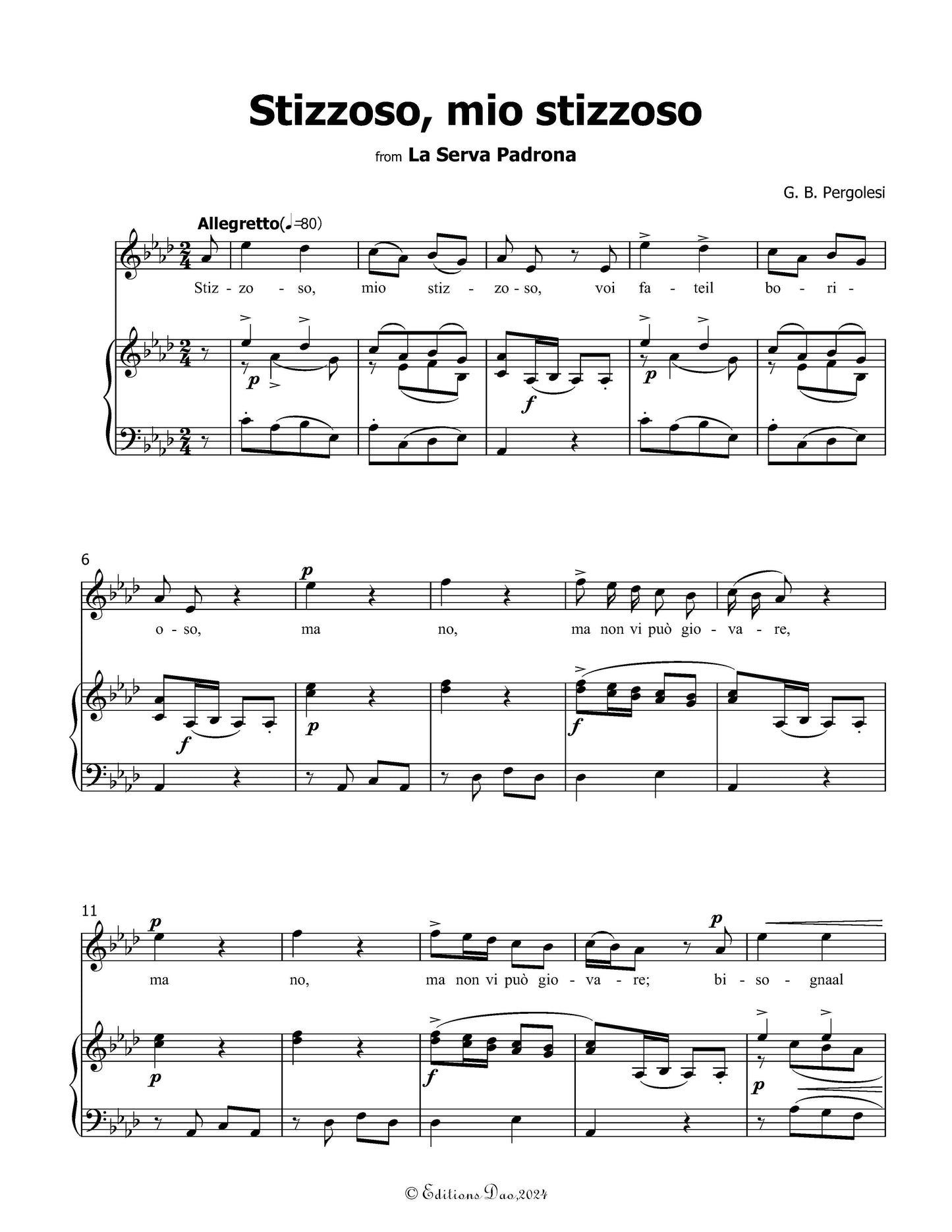 Stizzoso,mio stizzoso,by Pergolesi