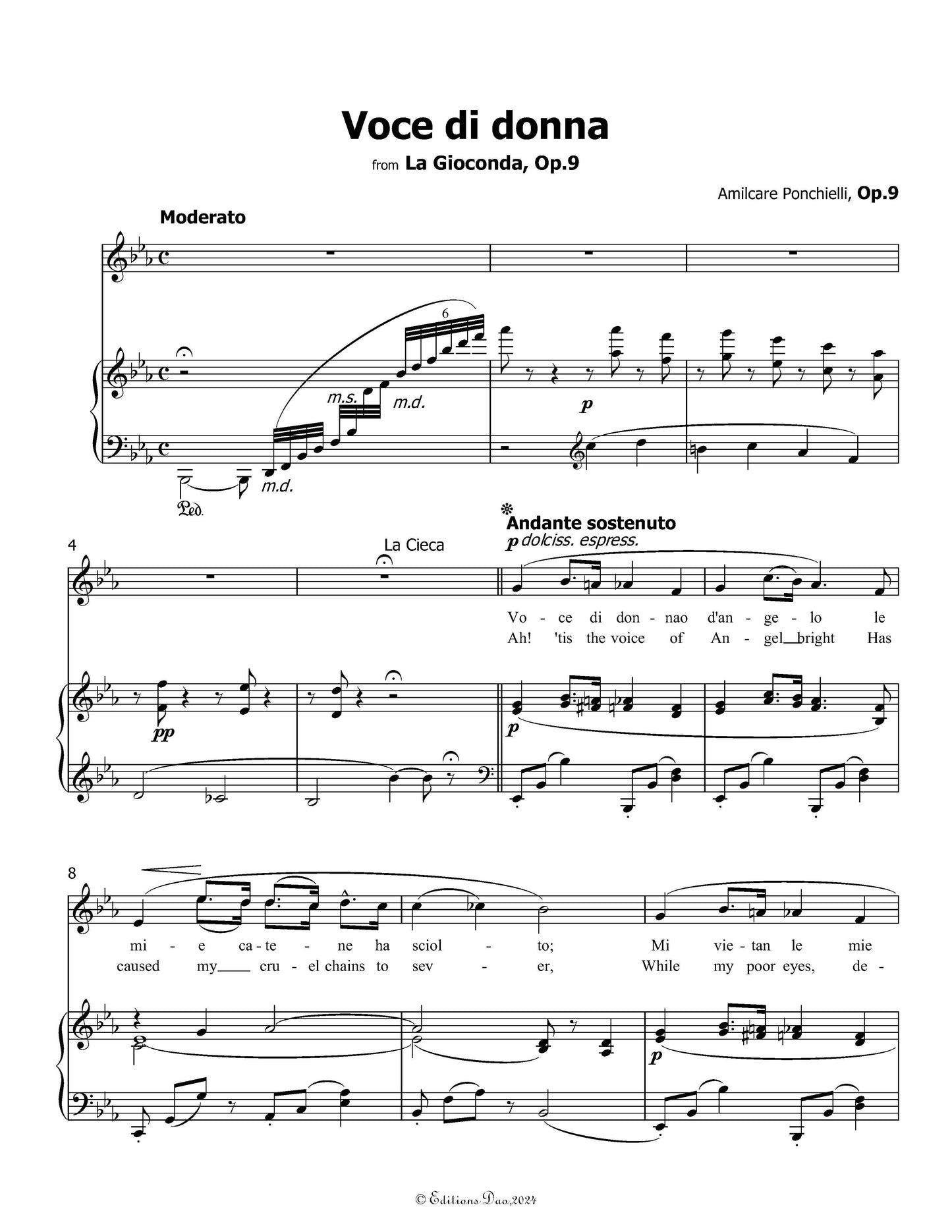 Voce di donna,by Ponchielli