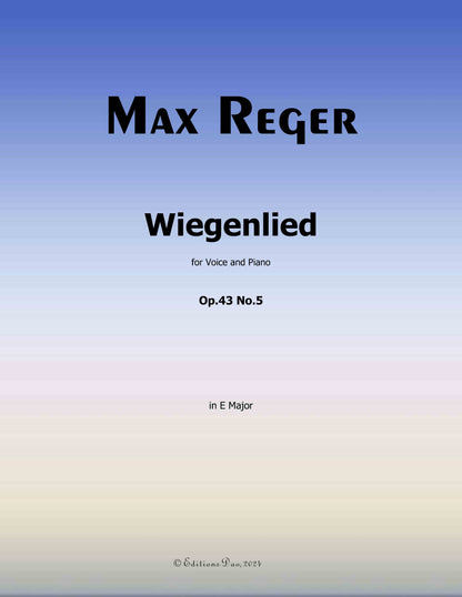 Wiegenlied, by M. Reger