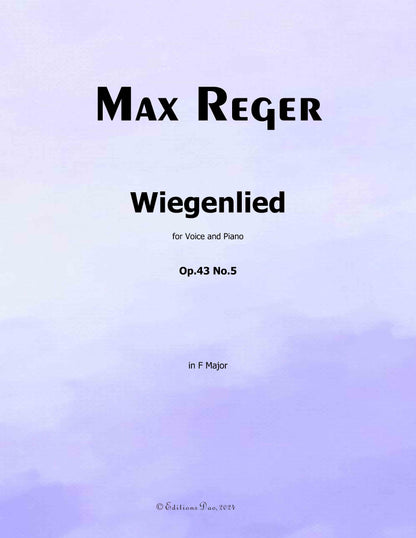 Wiegenlied, by M. Reger