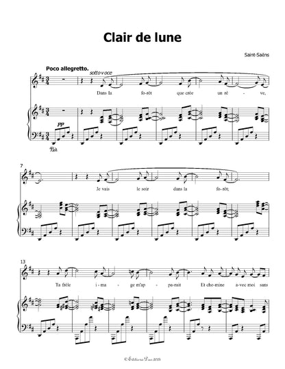 Clair de lune, by Saint-Saëns