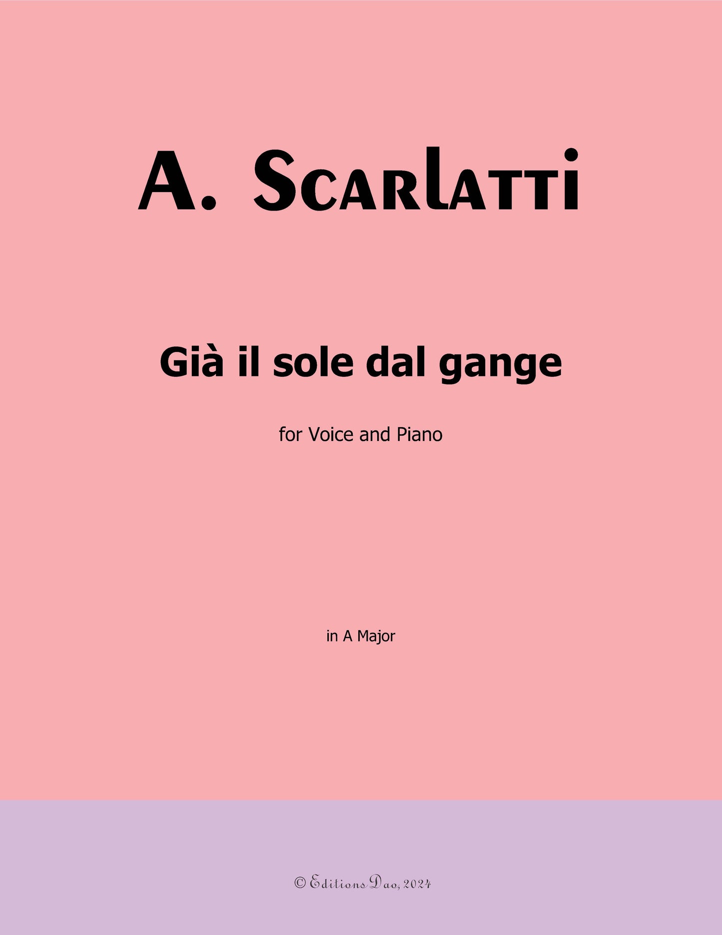 Gia il sole dal gange,by A. Scarlatti