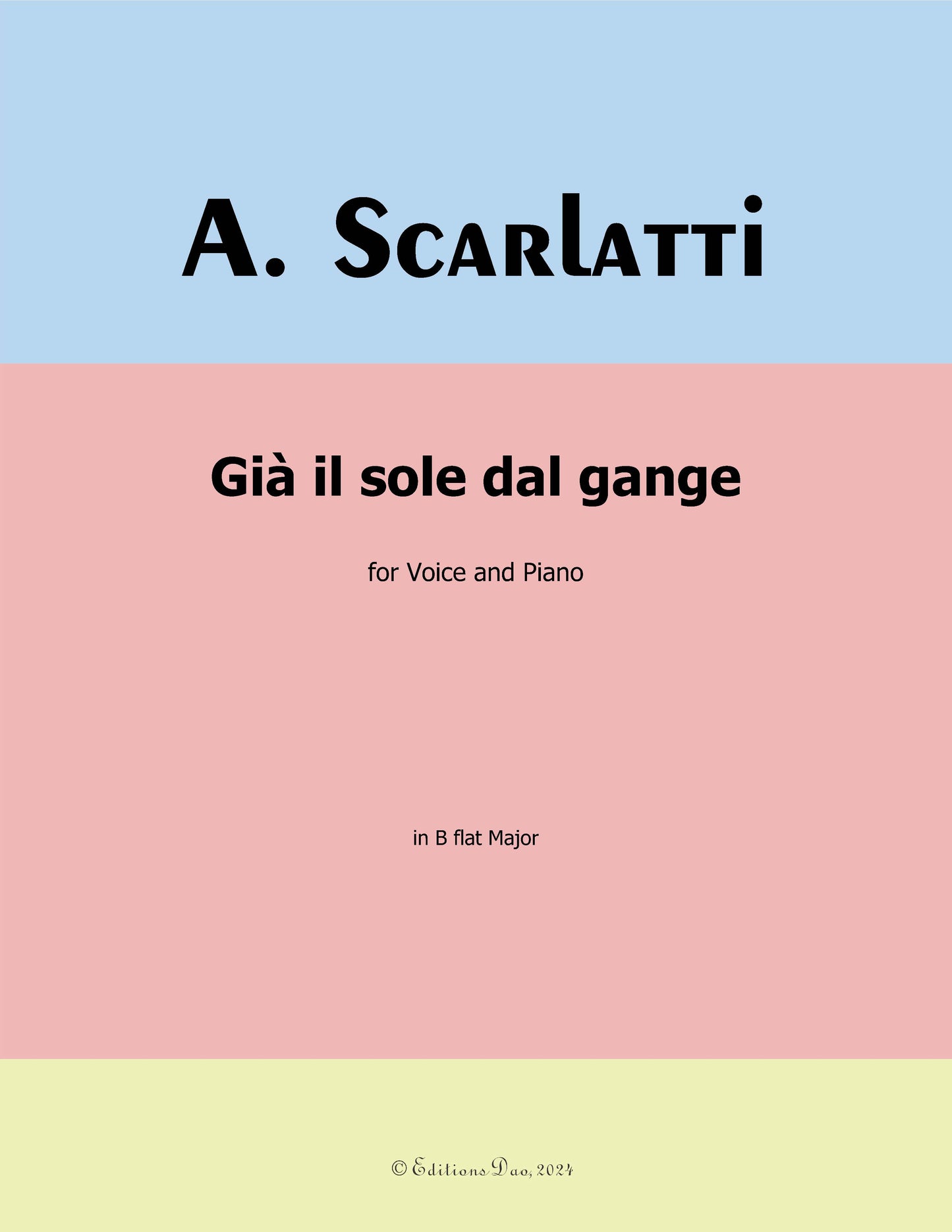 Gia il sole dal gange,by A. Scarlatti