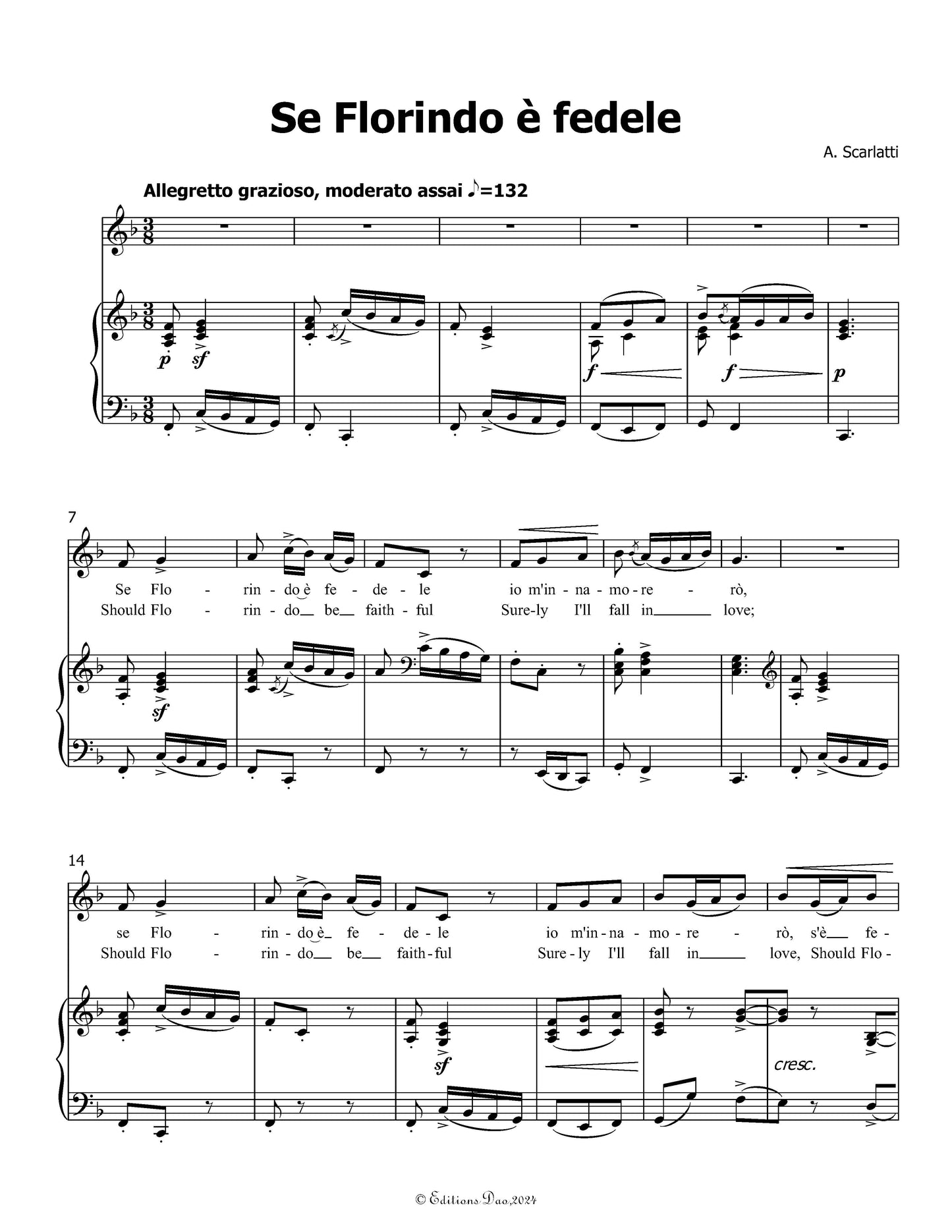Se Florindo è fedele,by A. Scarlatti
