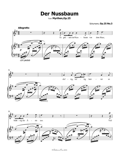 Der Nussbaum, by R. Schumann
