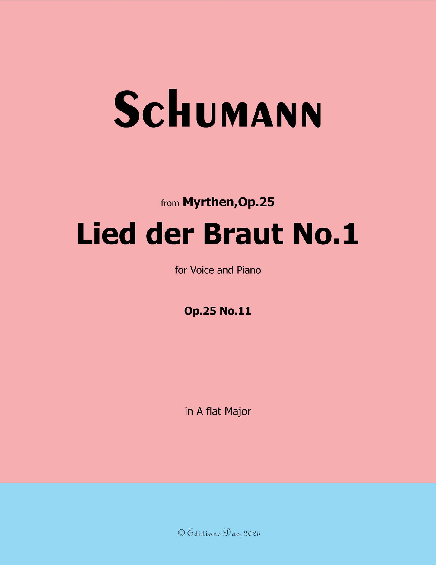 Lied der Braut No.1, by R. Schumann