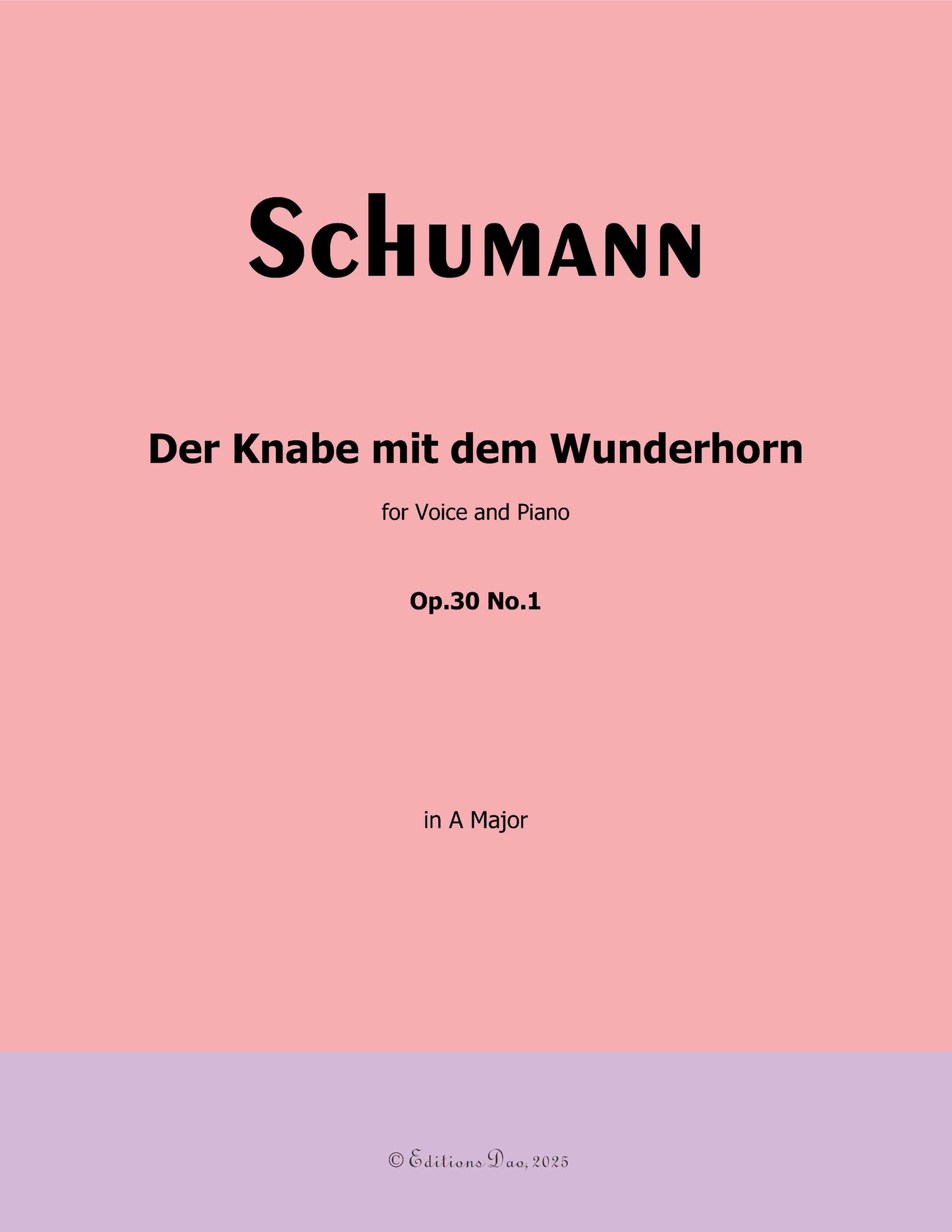 Der Knabe mit dem Wunderhorn, by R. Schumann