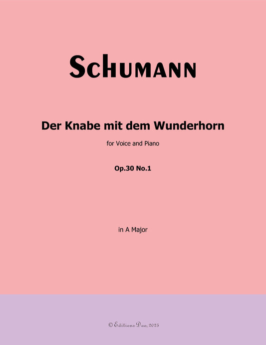 Der Knabe mit dem Wunderhorn, by R. Schumann