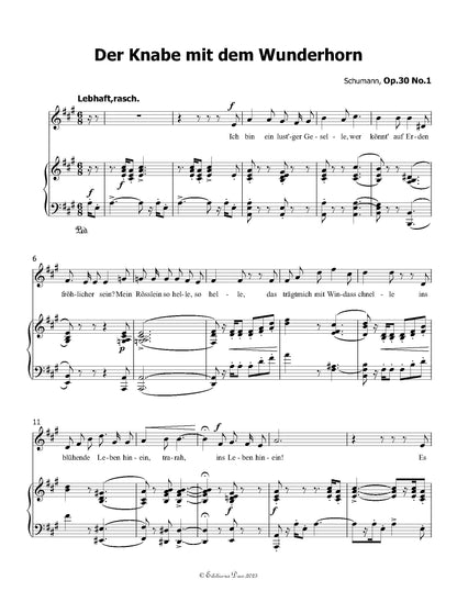 Der Knabe mit dem Wunderhorn, by R. Schumann