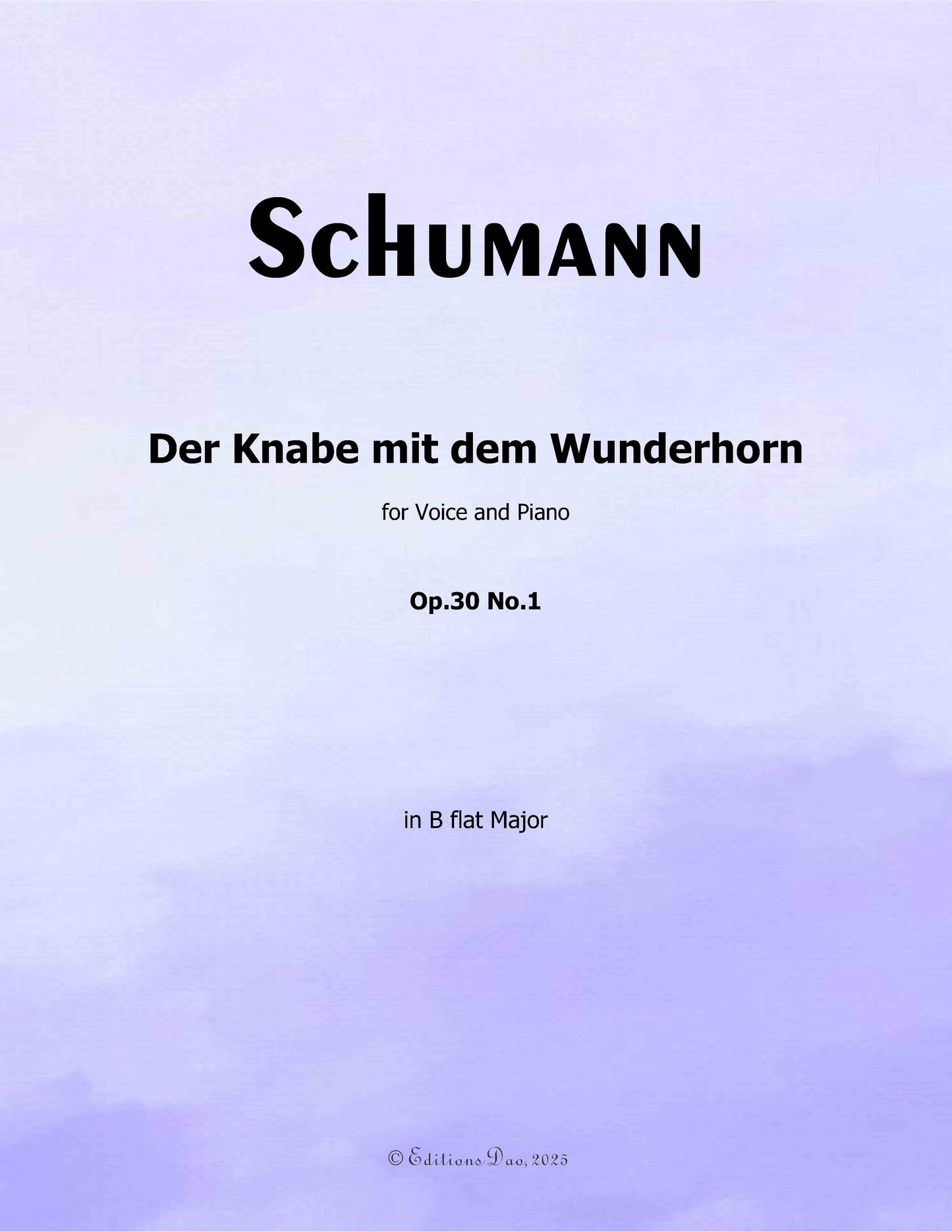 Der Knabe mit dem Wunderhorn, by R. Schumann
