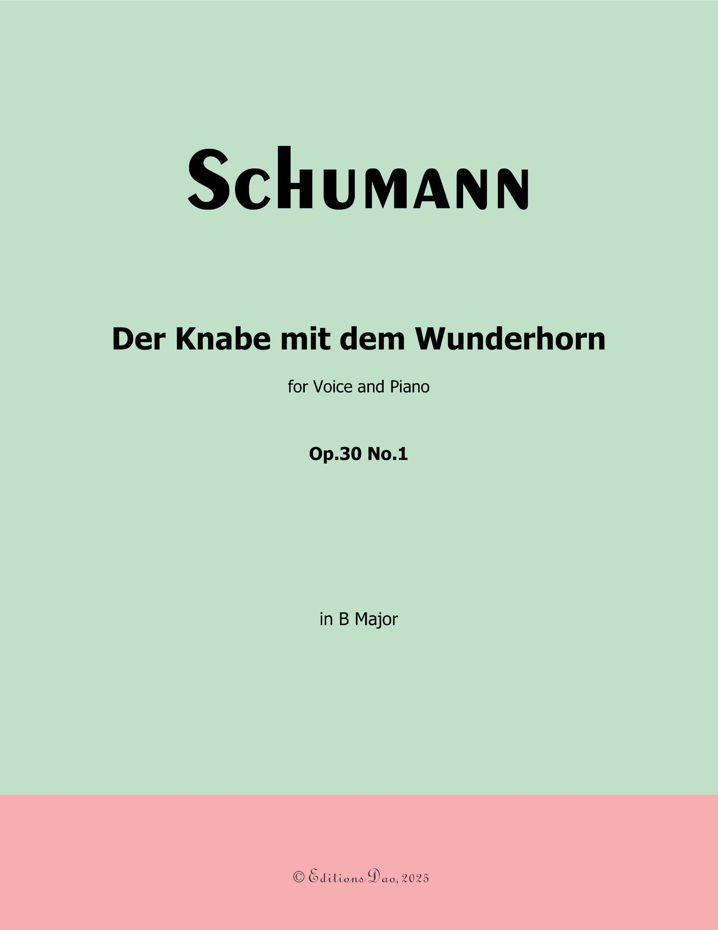 Der Knabe mit dem Wunderhorn, by R. Schumann