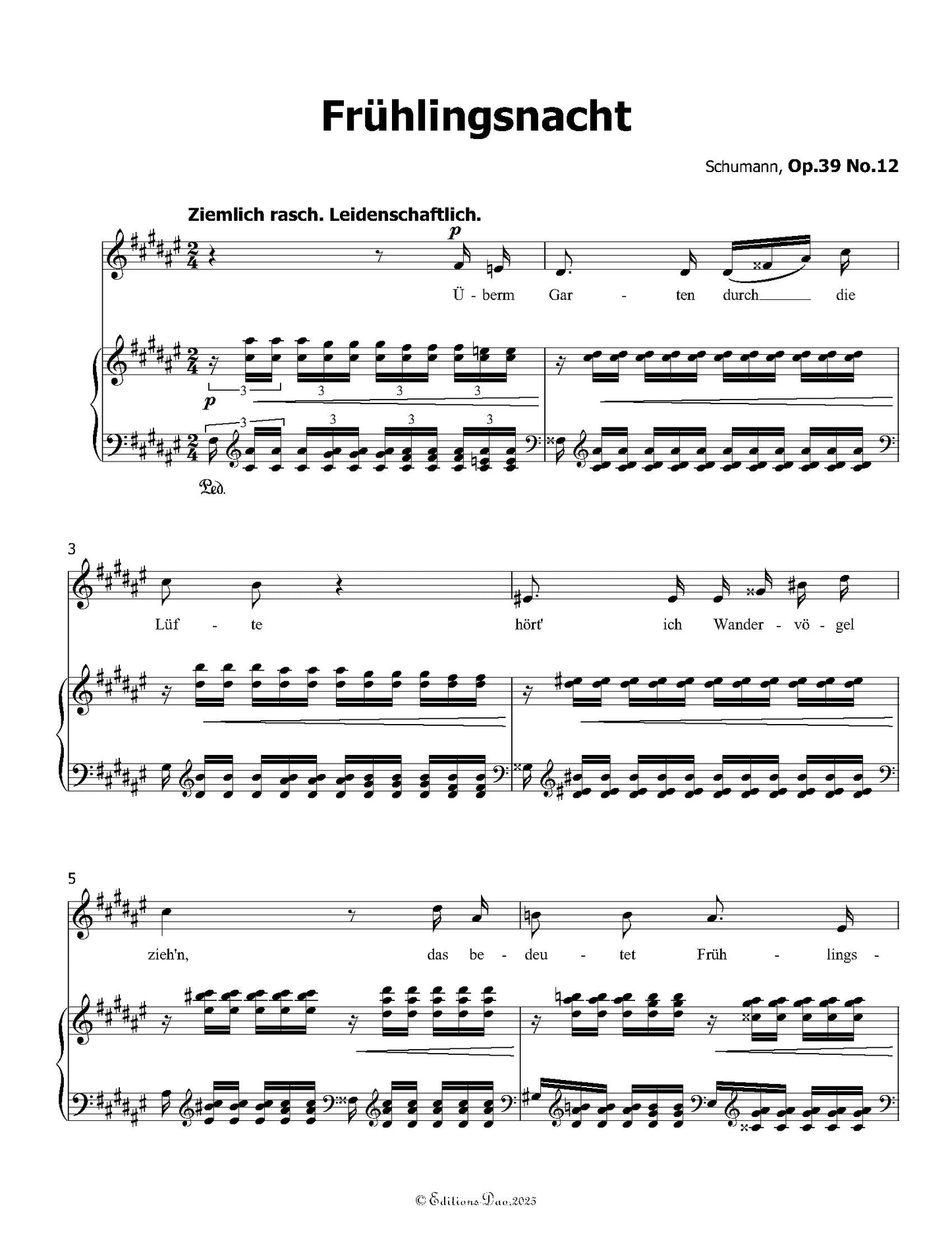 Frühlingsnacht, by R. Schumann
