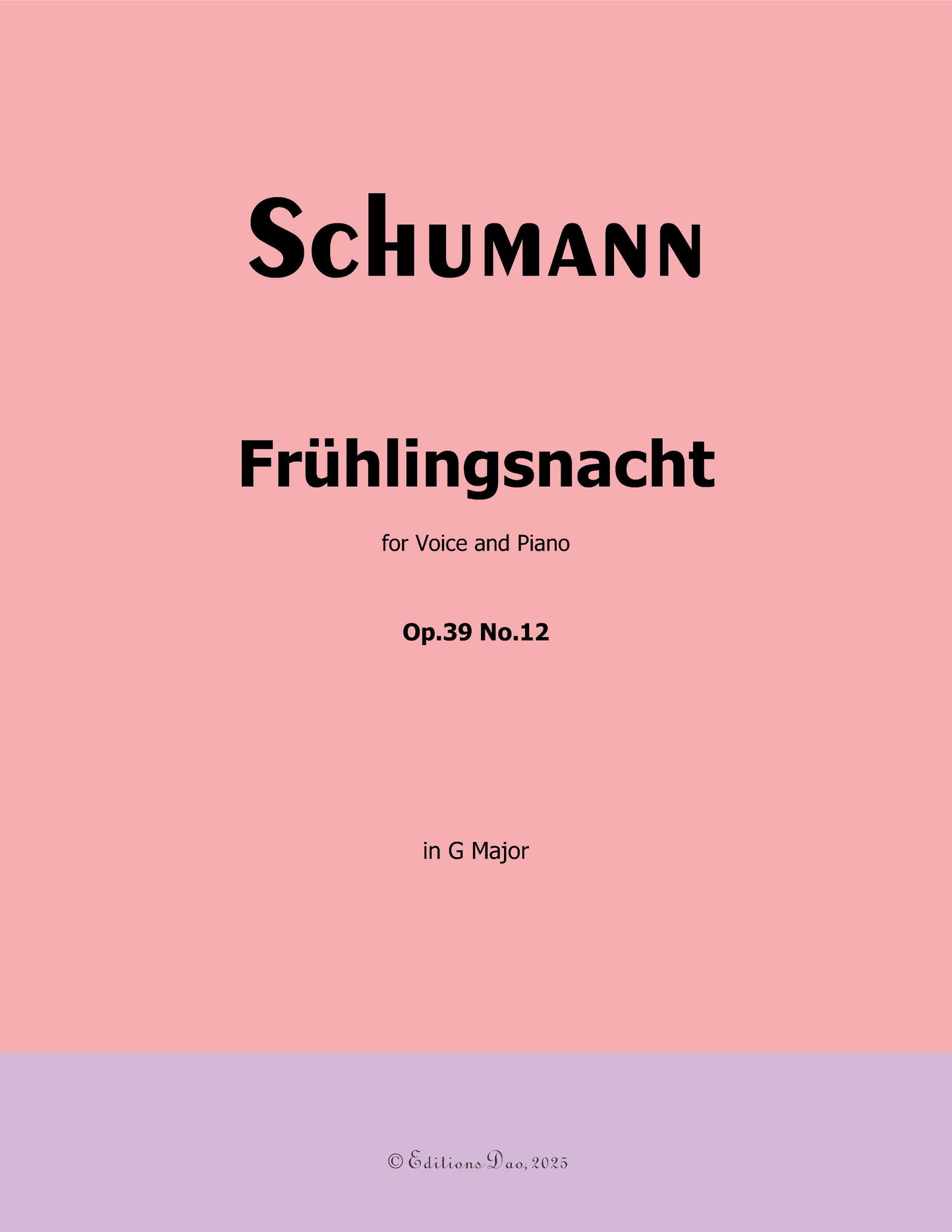 Frühlingsnacht, by R. Schumann