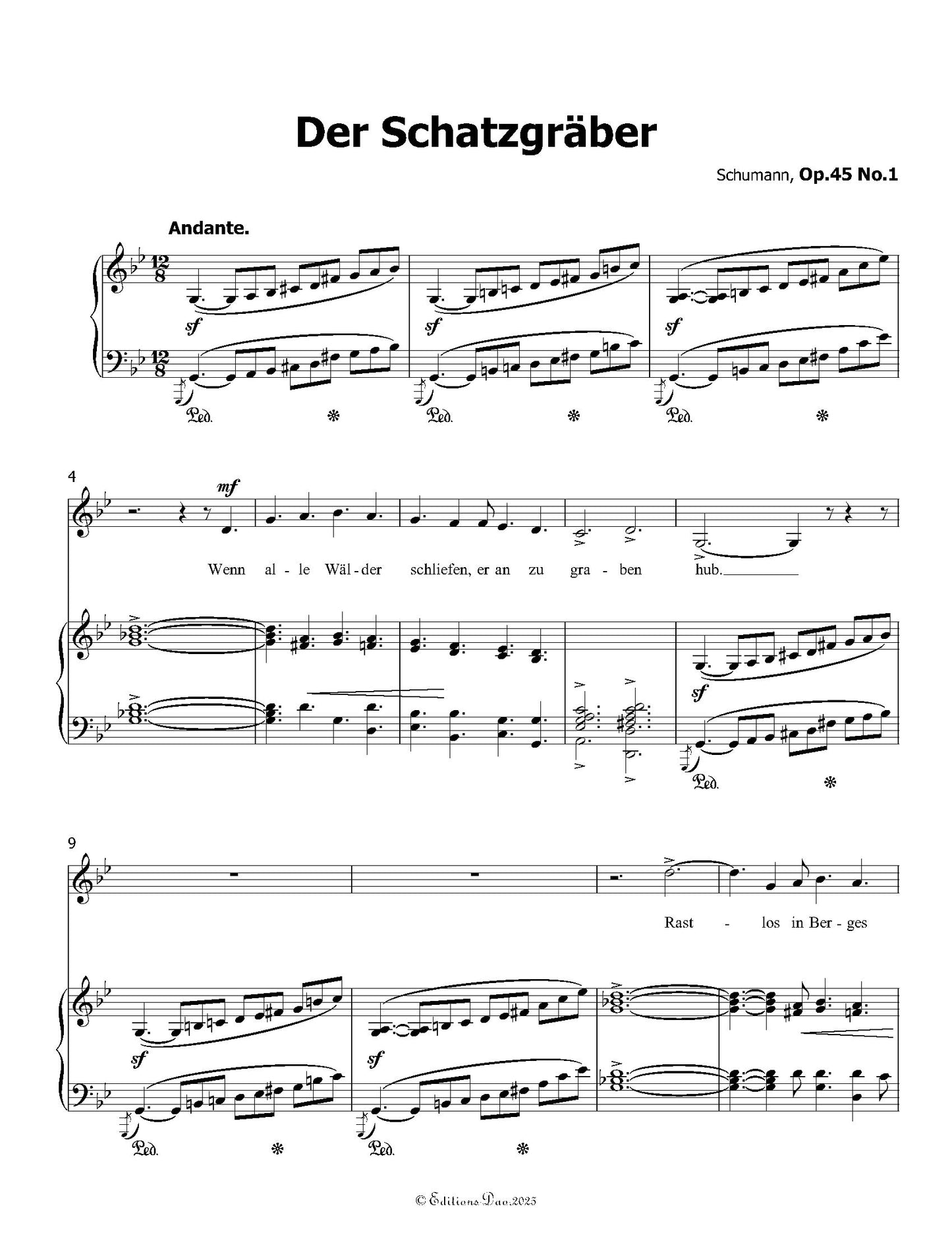 Der Schatzgräber, by R. Schumann