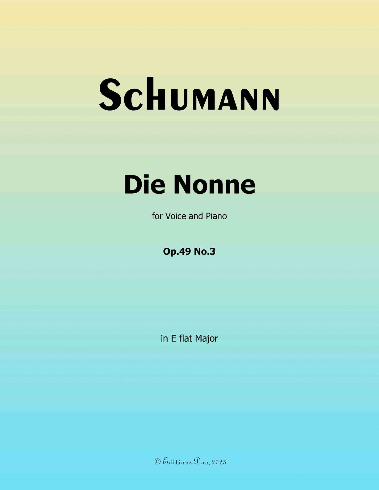 Die Nonne, by R. Schumann