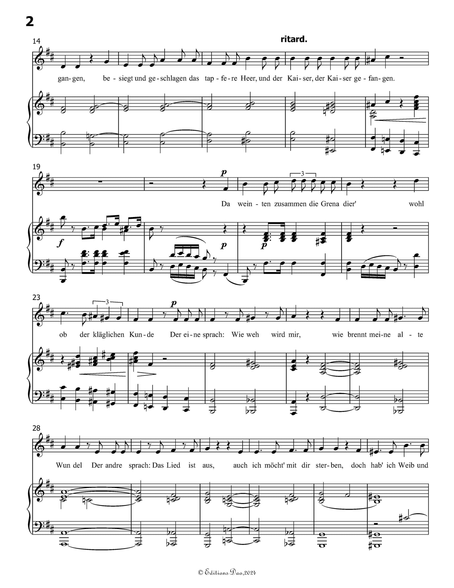 Die beiden Grenadiere, by R. Schumann