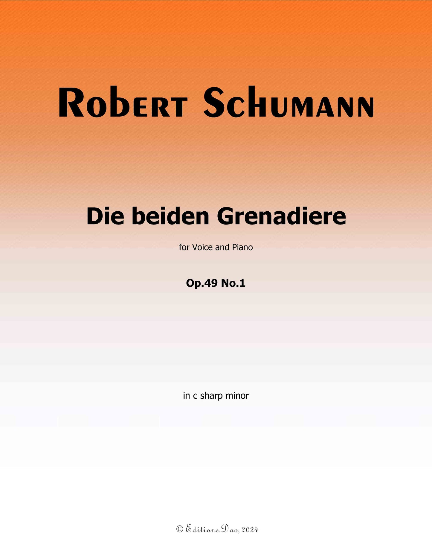 Die beiden Grenadiere, by R. Schumann