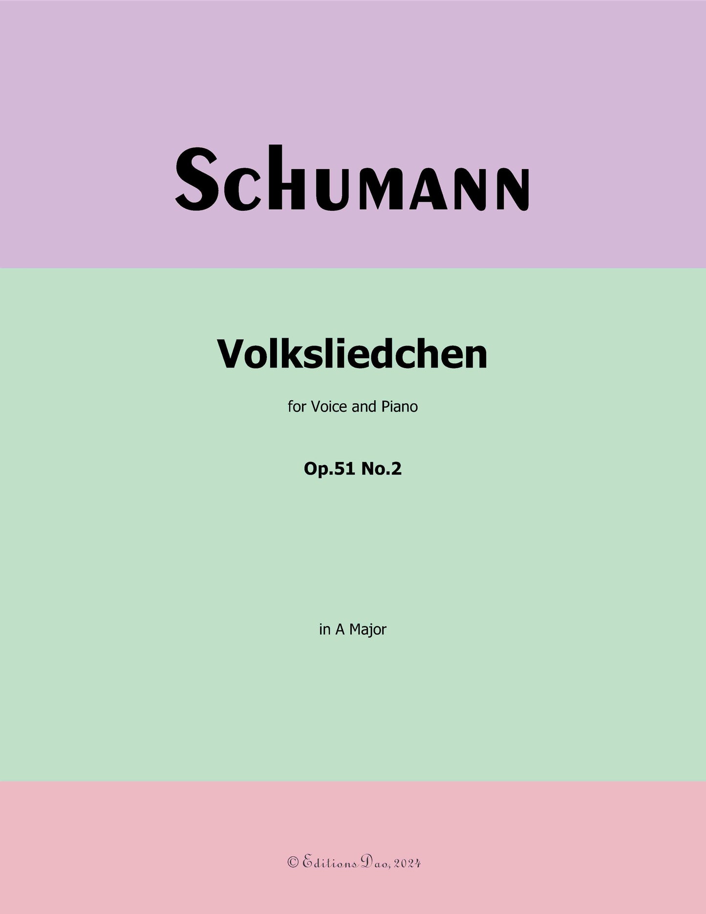 Volksliedchen, by R. Schumann