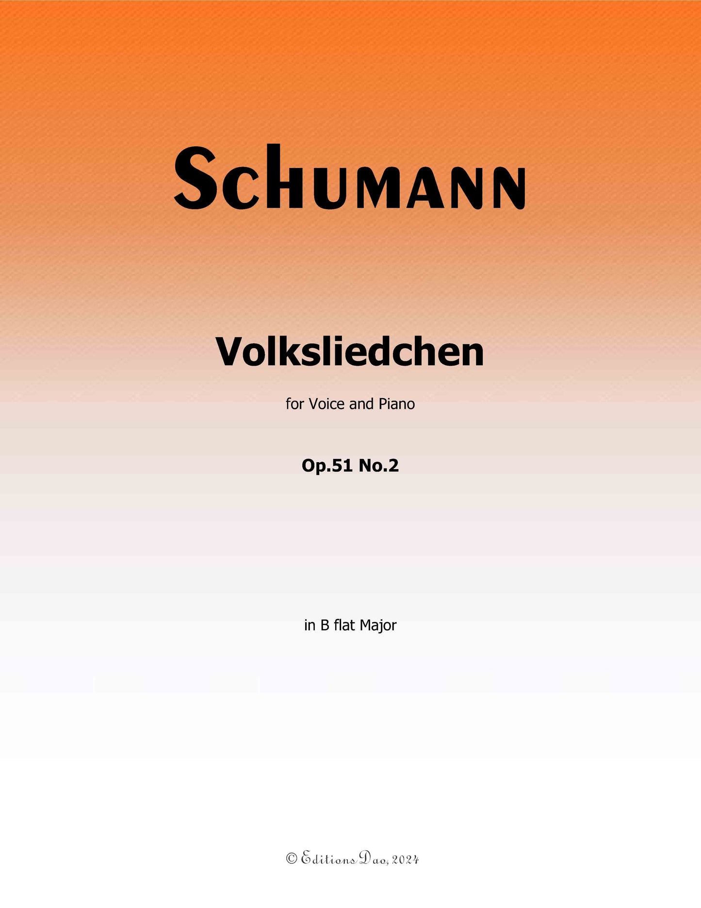 Volksliedchen, by R. Schumann