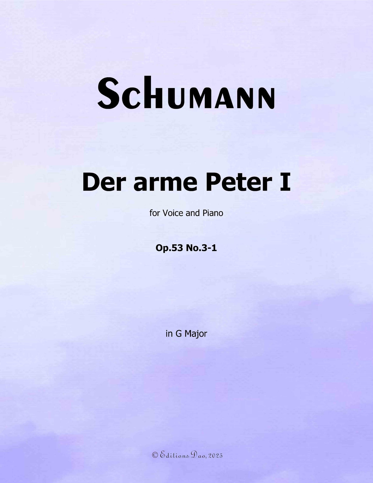 Der arme Peter 1, by R. Schumann