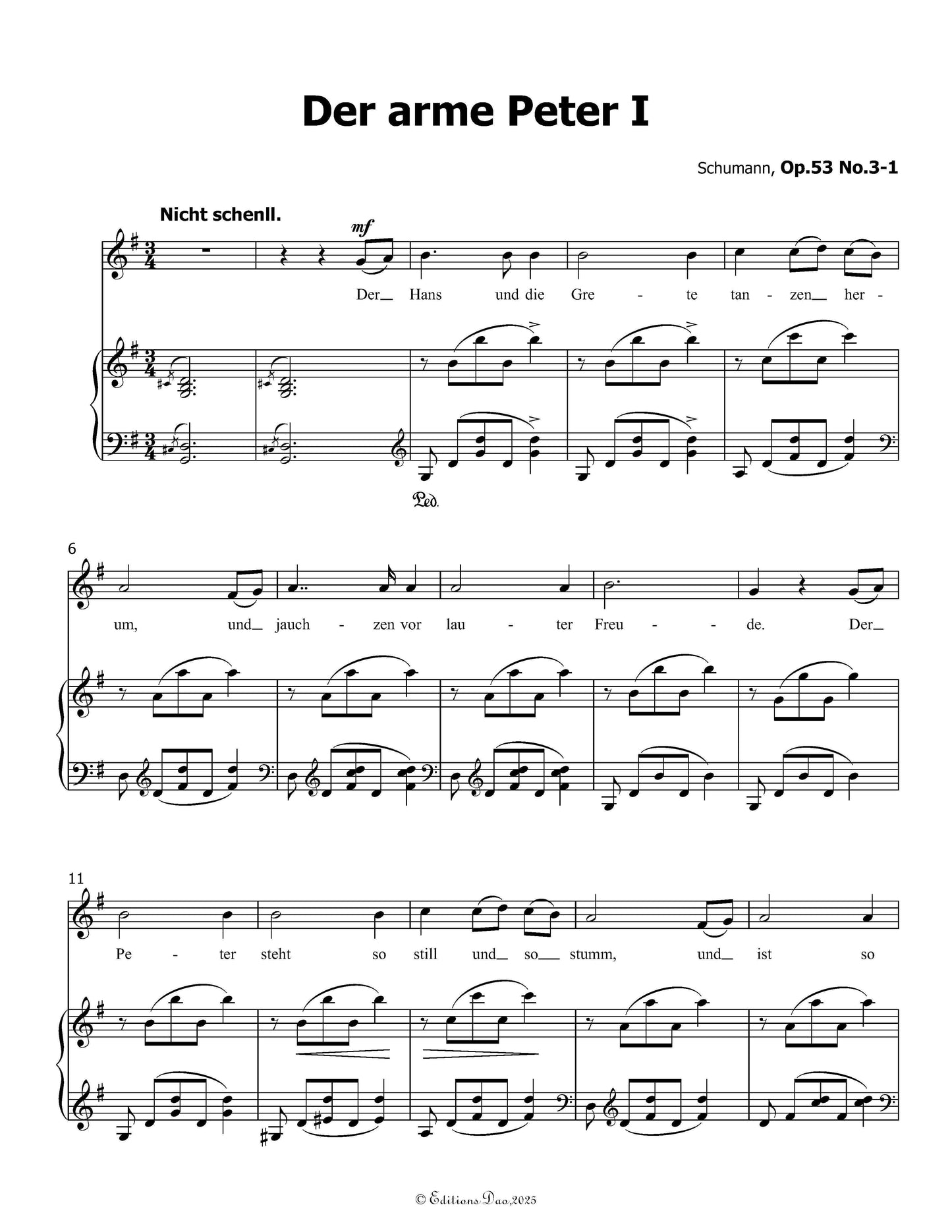Der arme Peter 1, by R. Schumann