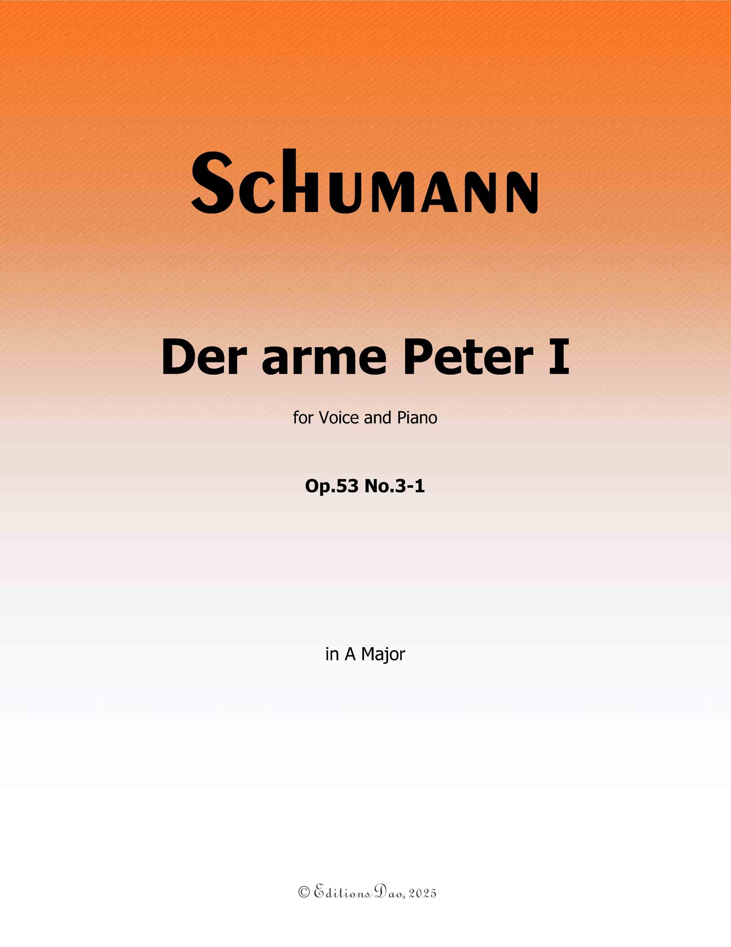 Der arme Peter 1, by R. Schumann