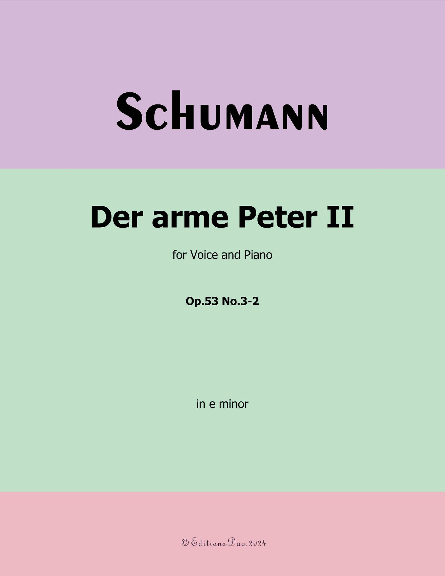 Der arme Peter 2, by R. Schumann