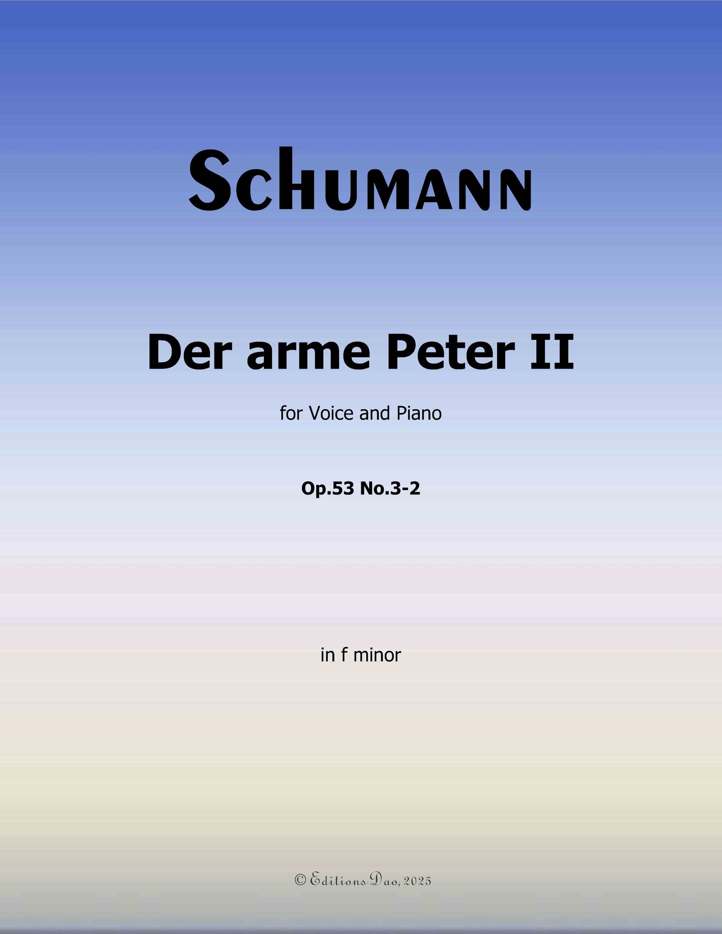 Der arme Peter 2, by R. Schumann