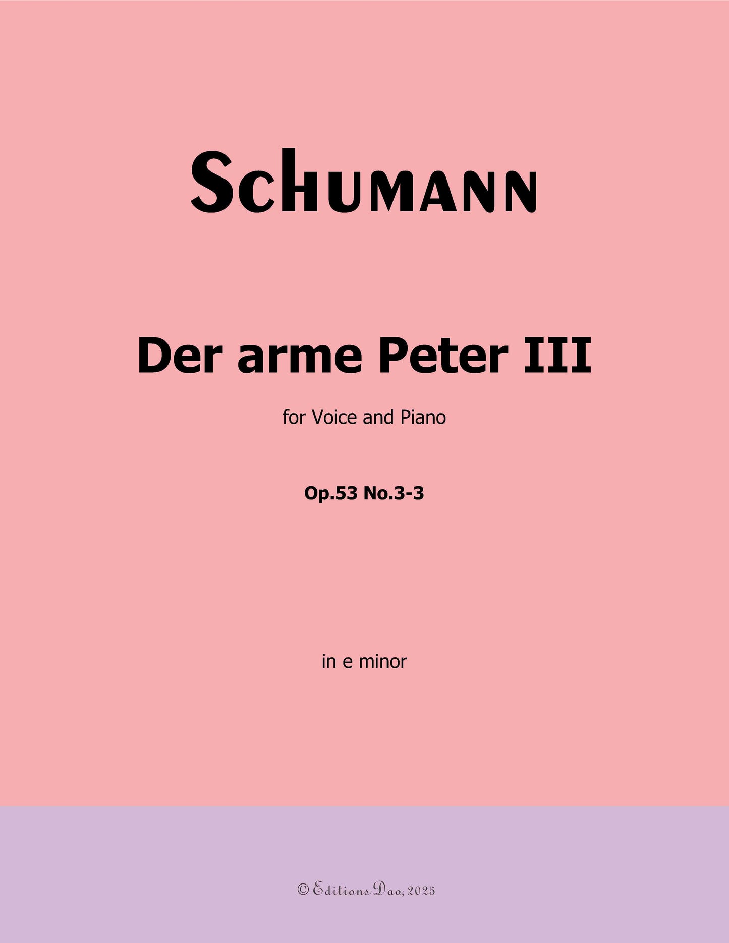 Der arme Peter 3, by R. Schumann