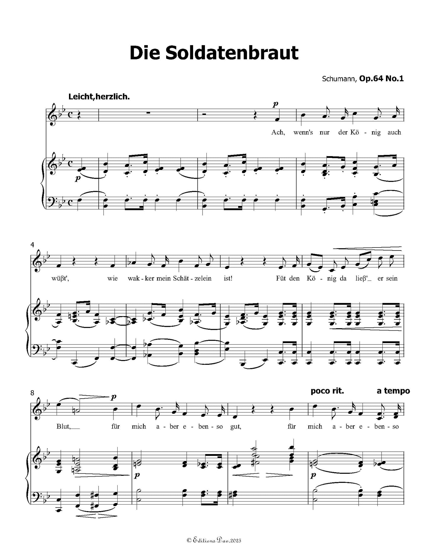 Die Soldntenbraut, by R. Schumann