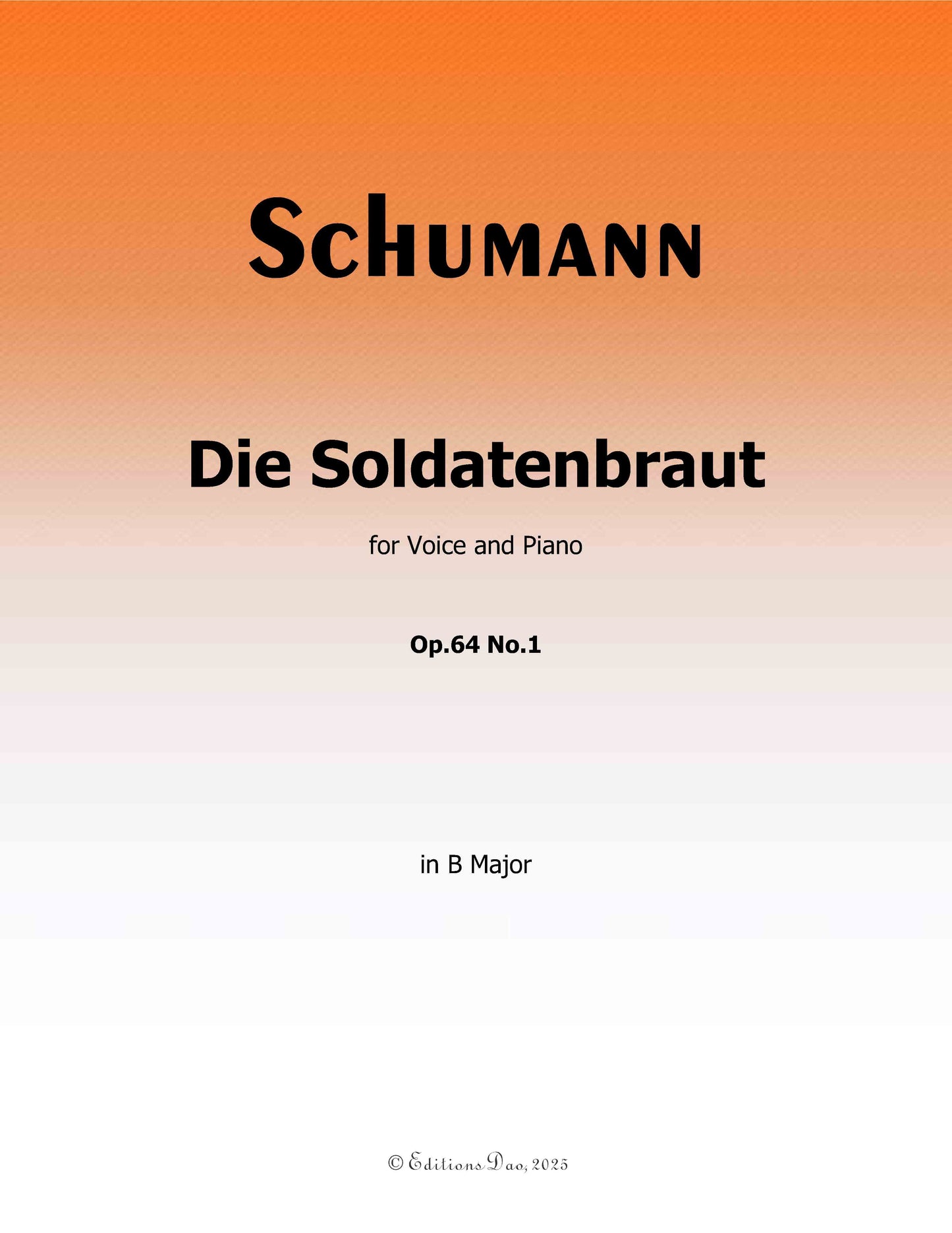 Die Soldntenbraut, by R. Schumann