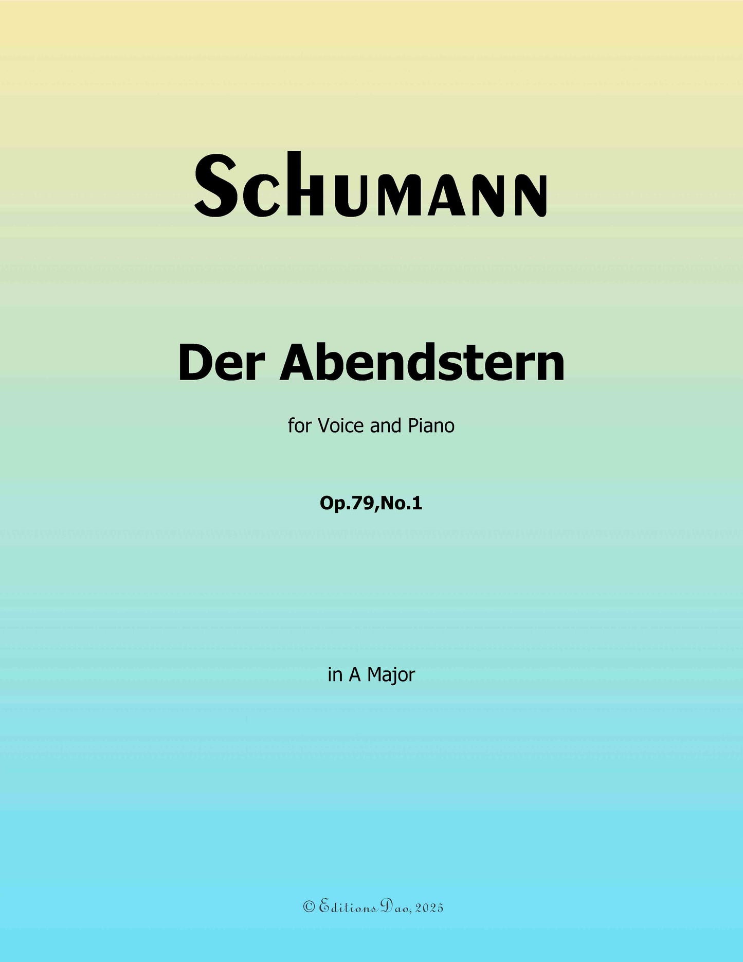 Der Abendstern, by R. Schumann
