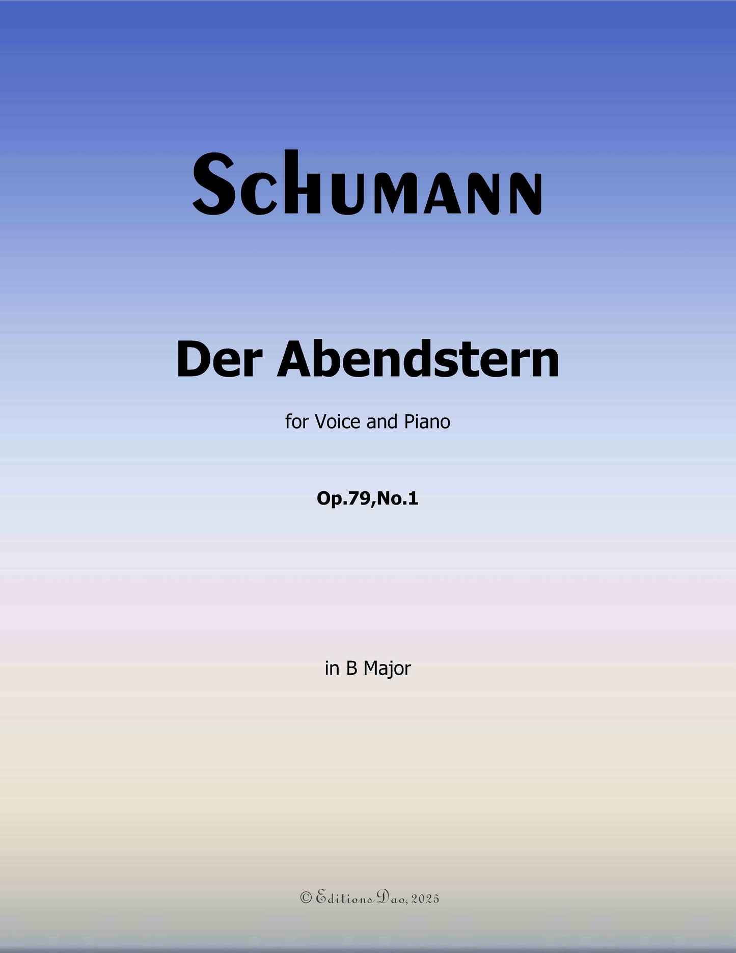 Der Abendstern, by R. Schumann