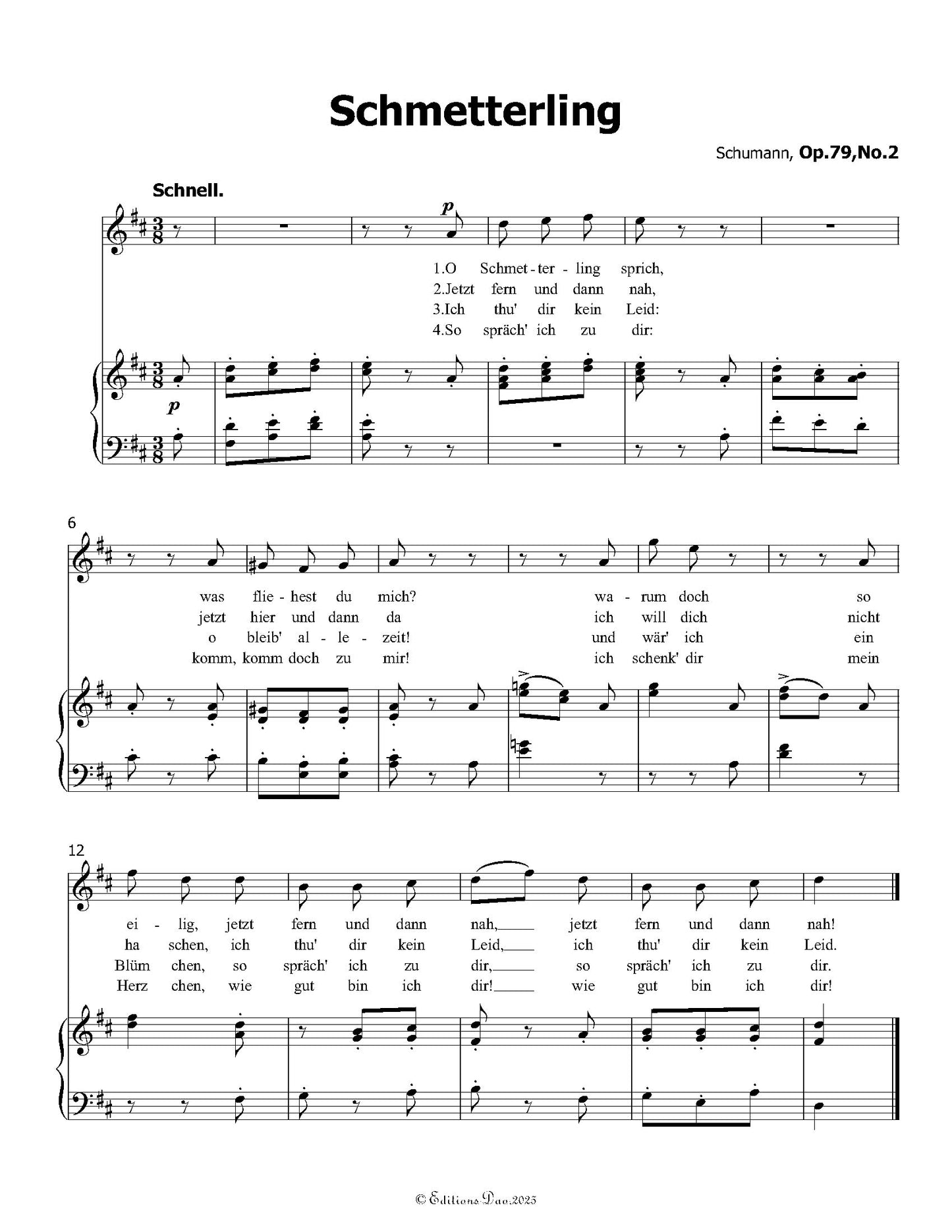 Schmetterling, by R. Schumann